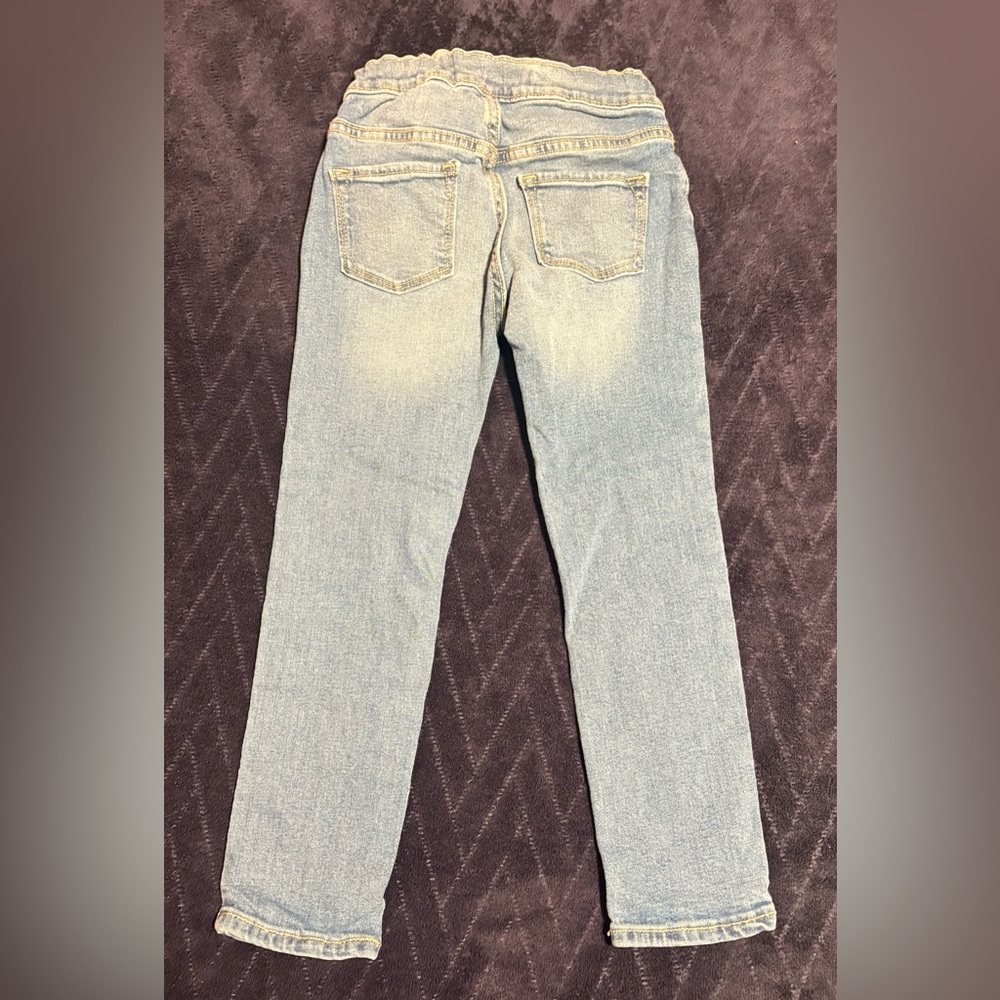 Old Navy Girls Light Wash Pull-on Skinny Jeans